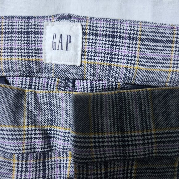 Gap Pants Women’s 16 Gray Black Plaid Signature Skinny Ankle Stretch Flat Front - Picture 7 of 8